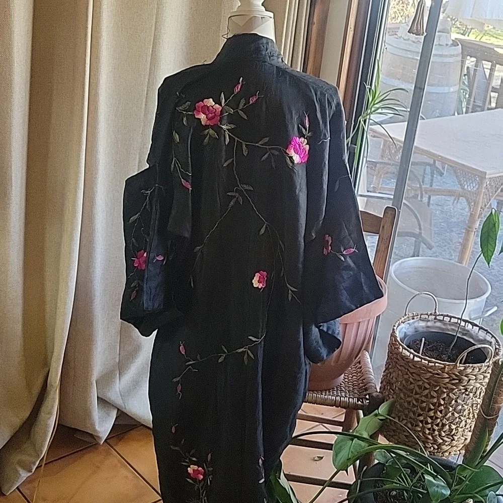 Handmade Kimono Hand embroidery on front back and sleeves Coachella 2026 - Picture 5 of 7